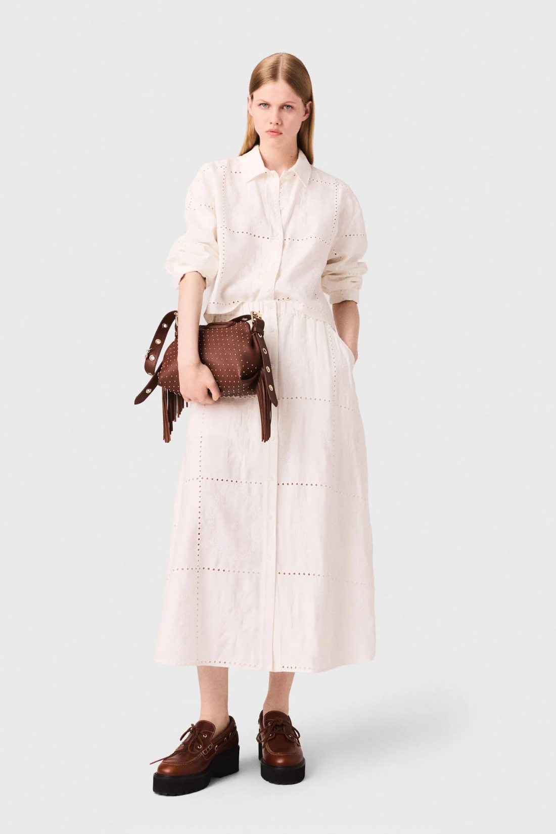Sac Miss M mini en cuir et studs