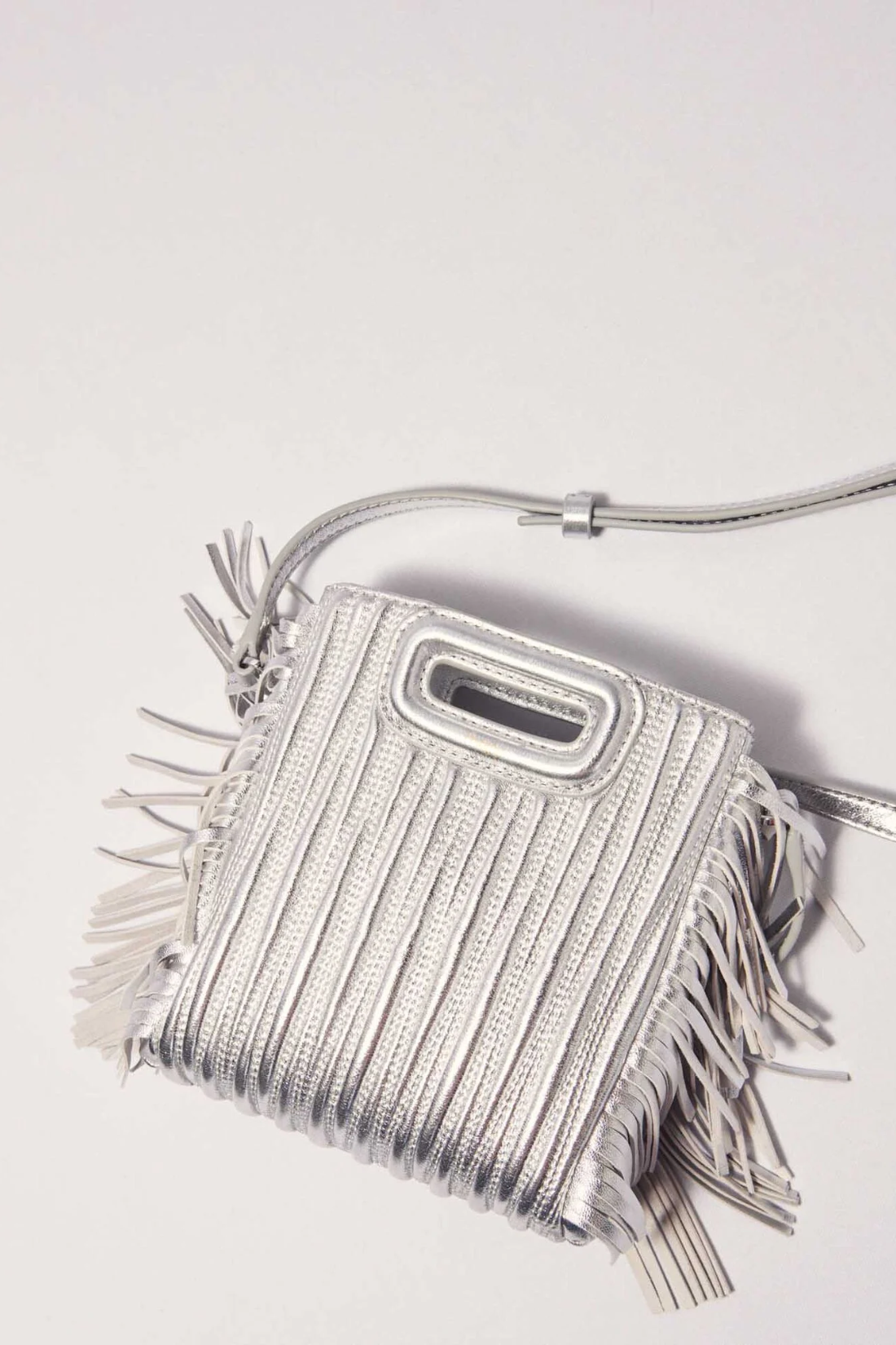 Sac M Mini en cuir matelassé métal