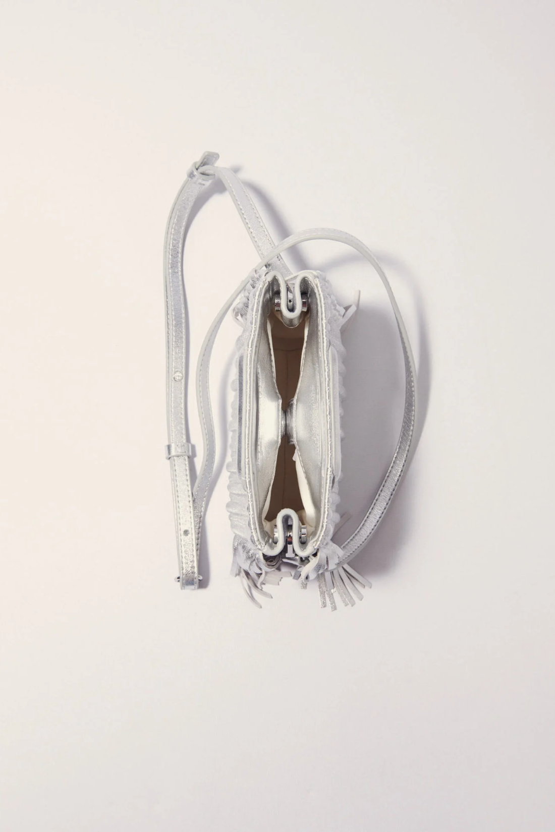 Sac M Mini en cuir matelassé métal