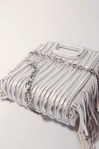 Sac M Mini en cuir matelassé métal