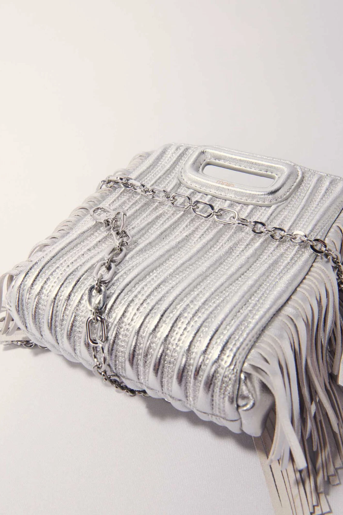 Sac M Mini en cuir matelassé métal