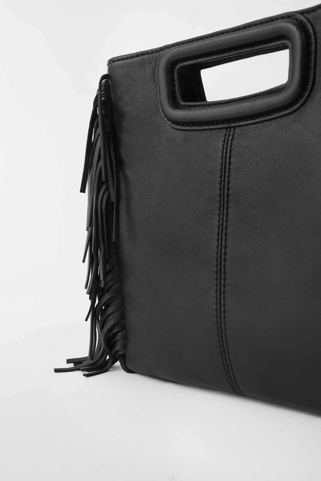 Sac M en cuir à franges