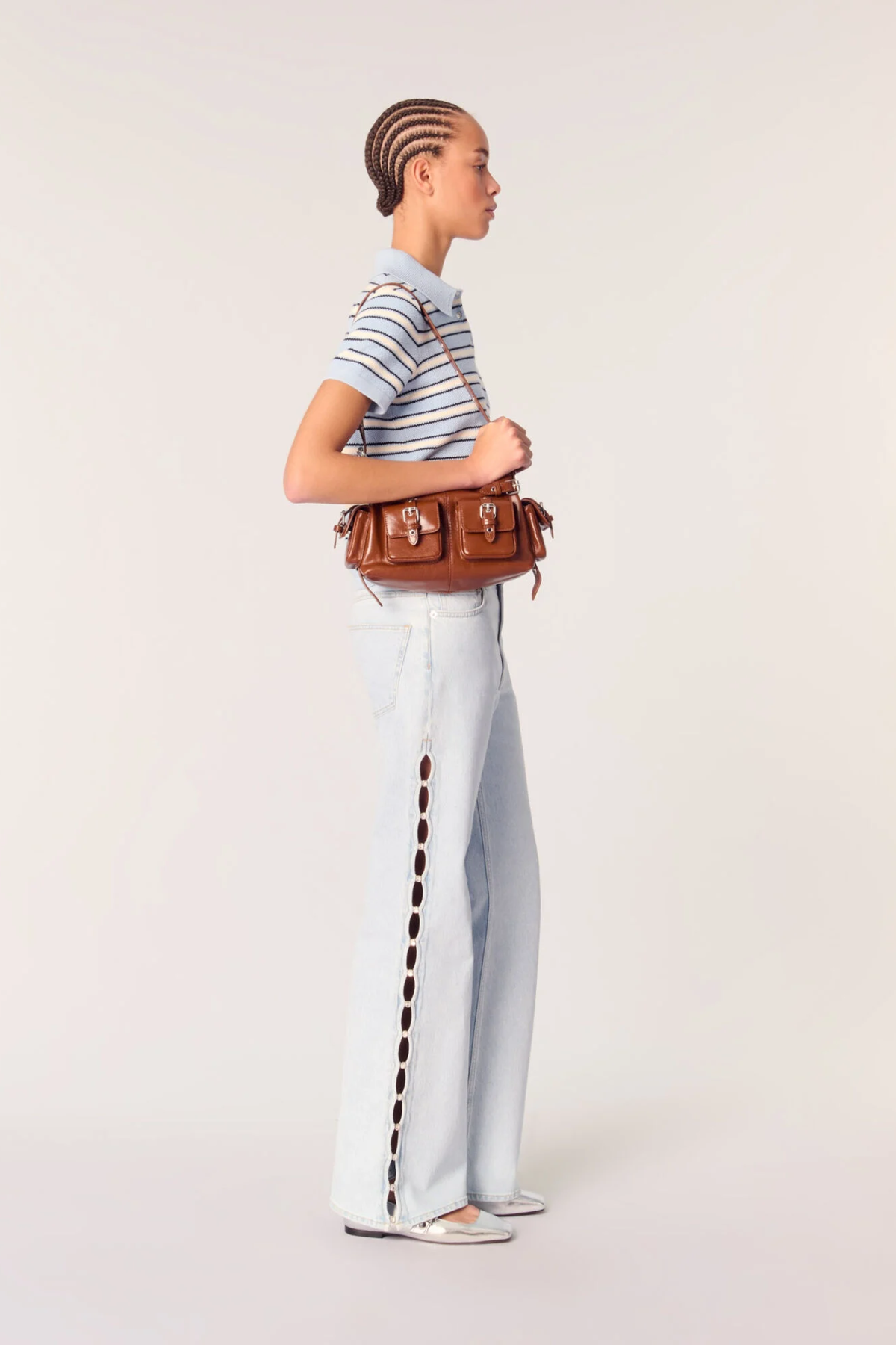 Sac Miss M Mini cargo en cuir usé