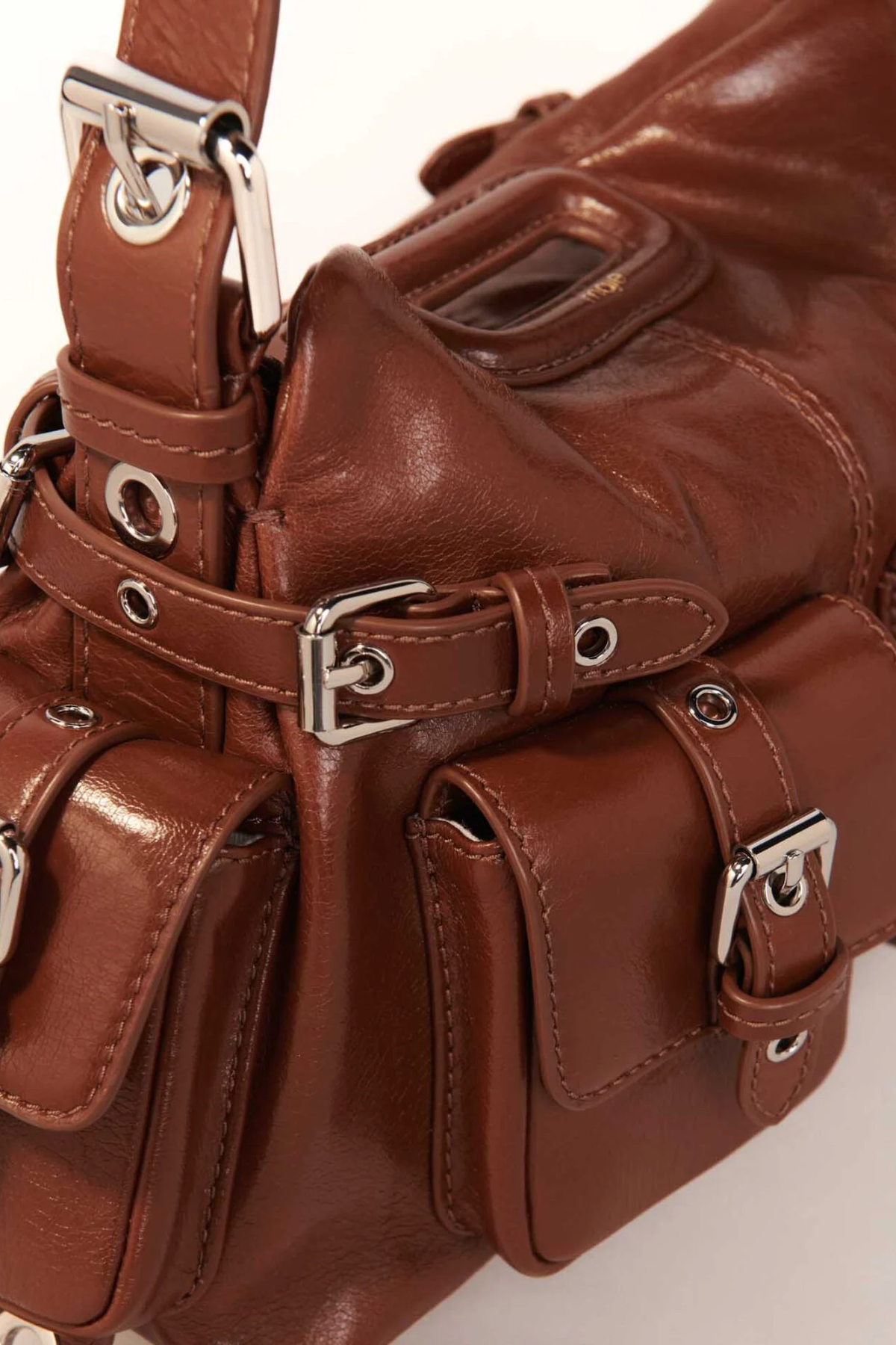 Sac Miss M Mini cargo en cuir usé