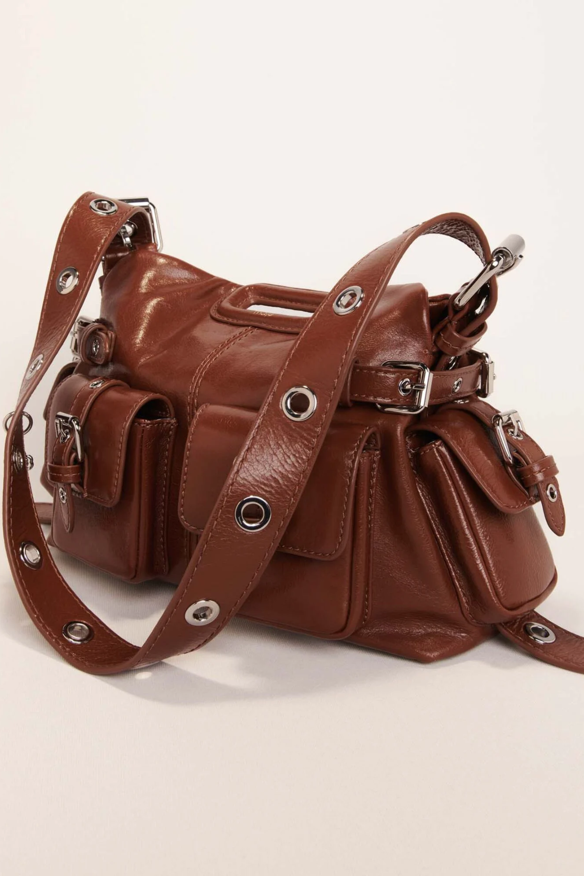 Sac Miss M Mini cargo en cuir usé