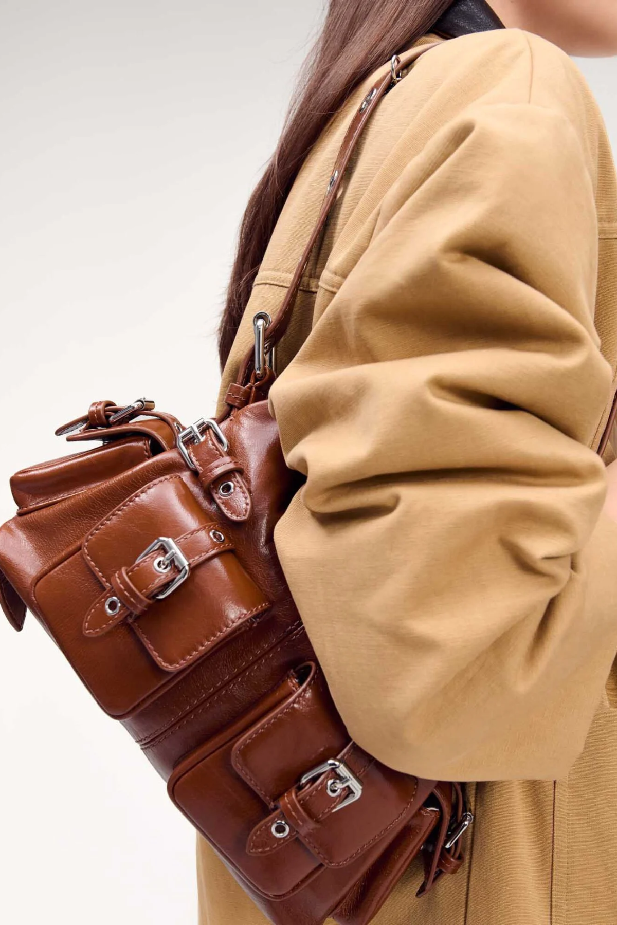 Sac Miss M Mini cargo en cuir usé