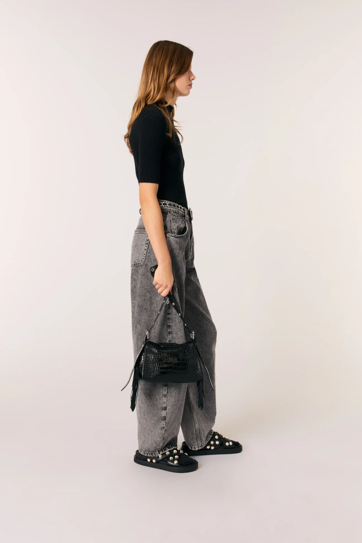 Sac Miss M mini en cuir embossé