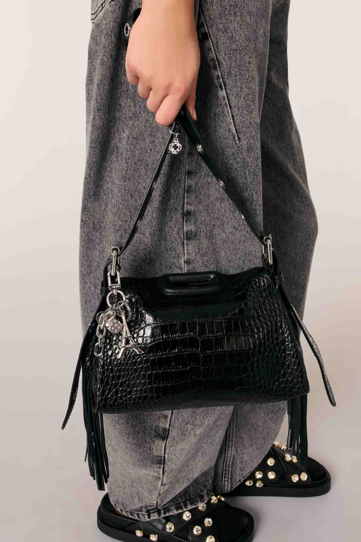 Sac Miss M mini en cuir embossé