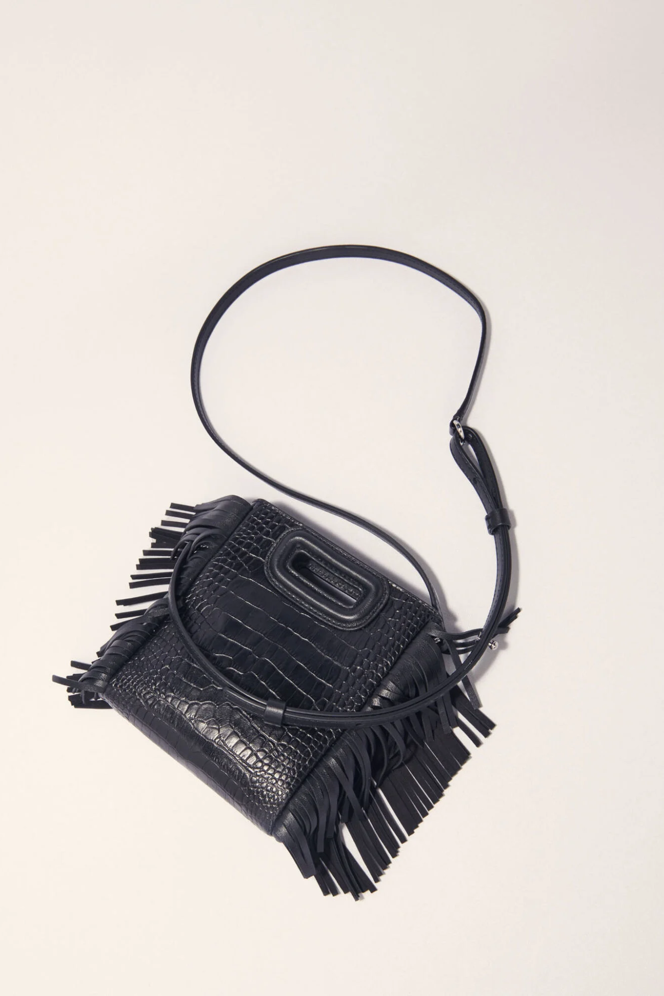Sac M Mini en cuir effet croco