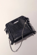 Sac M Mini en cuir effet croco