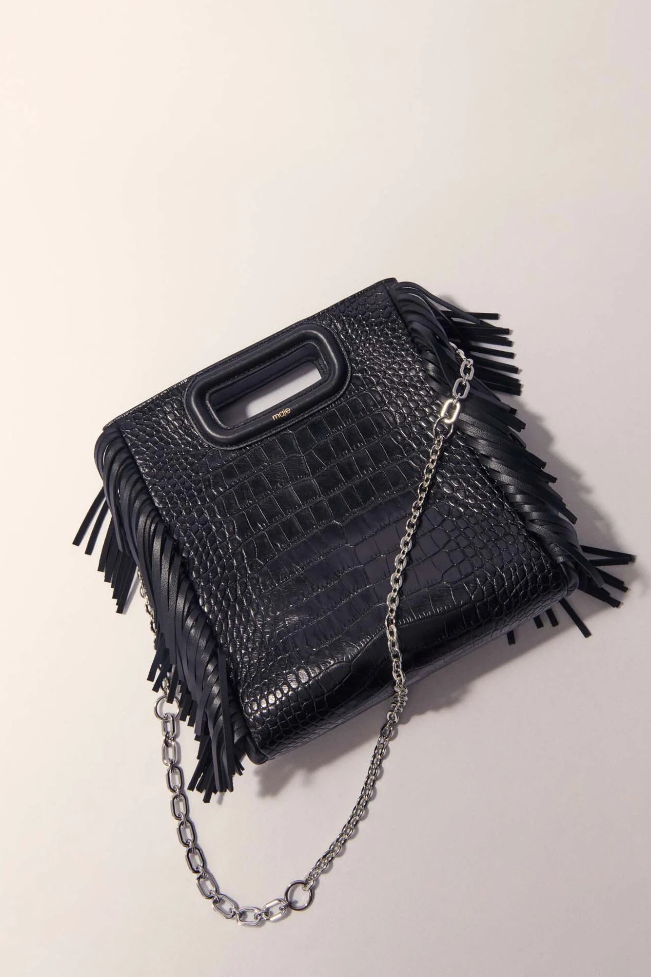 Sac M Mini en cuir effet croco