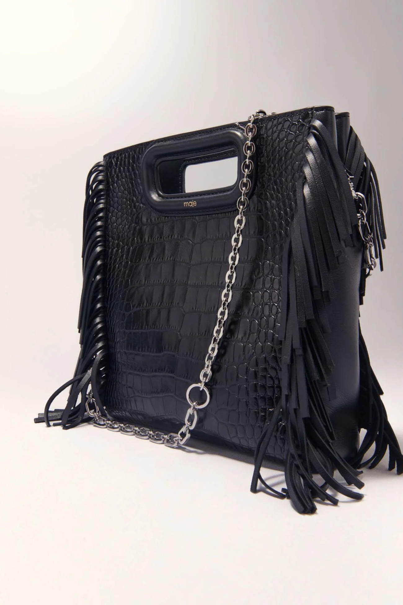 Sac M Mini en cuir effet croco