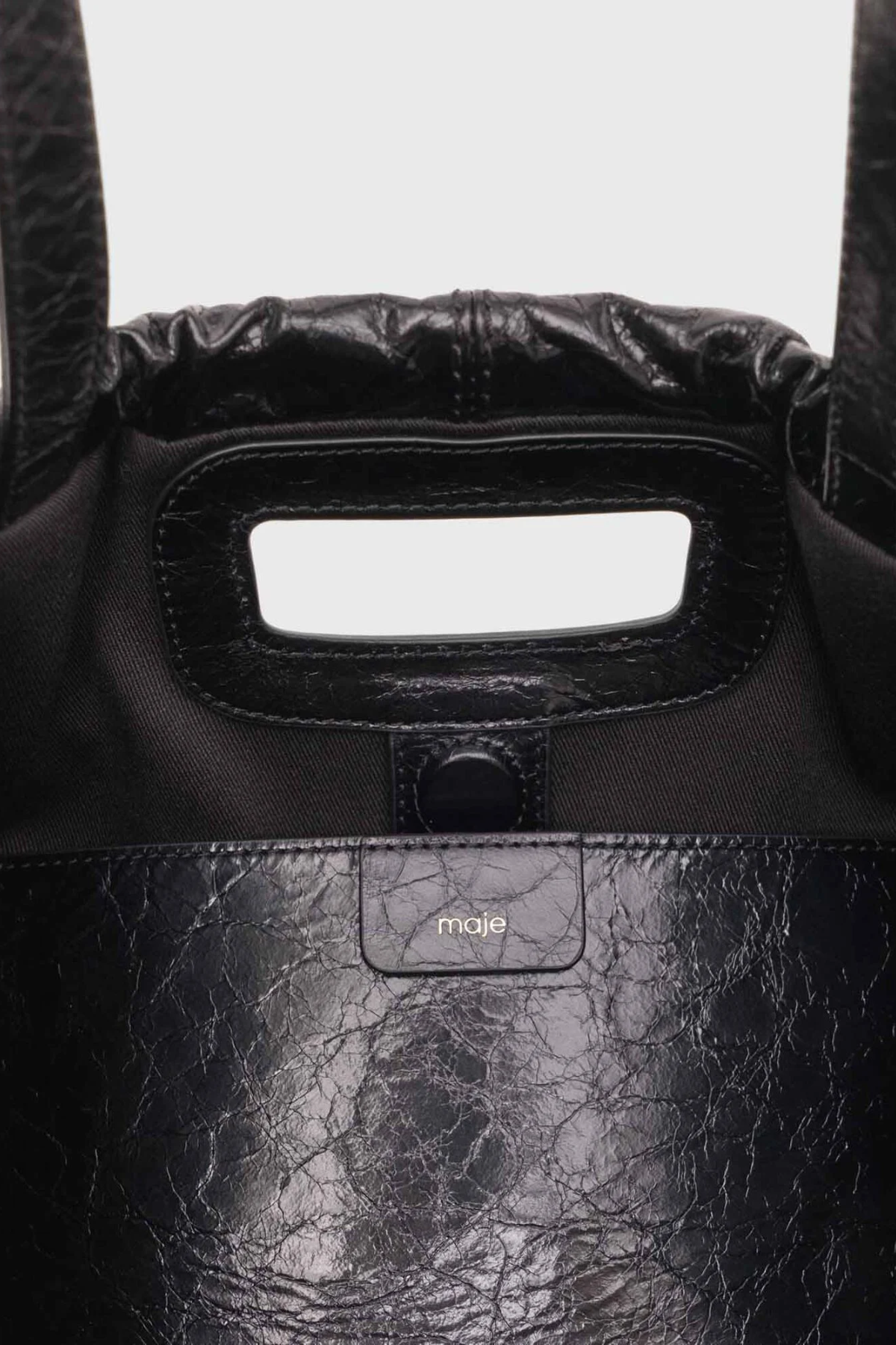 Sac M tote en cuir craquelé