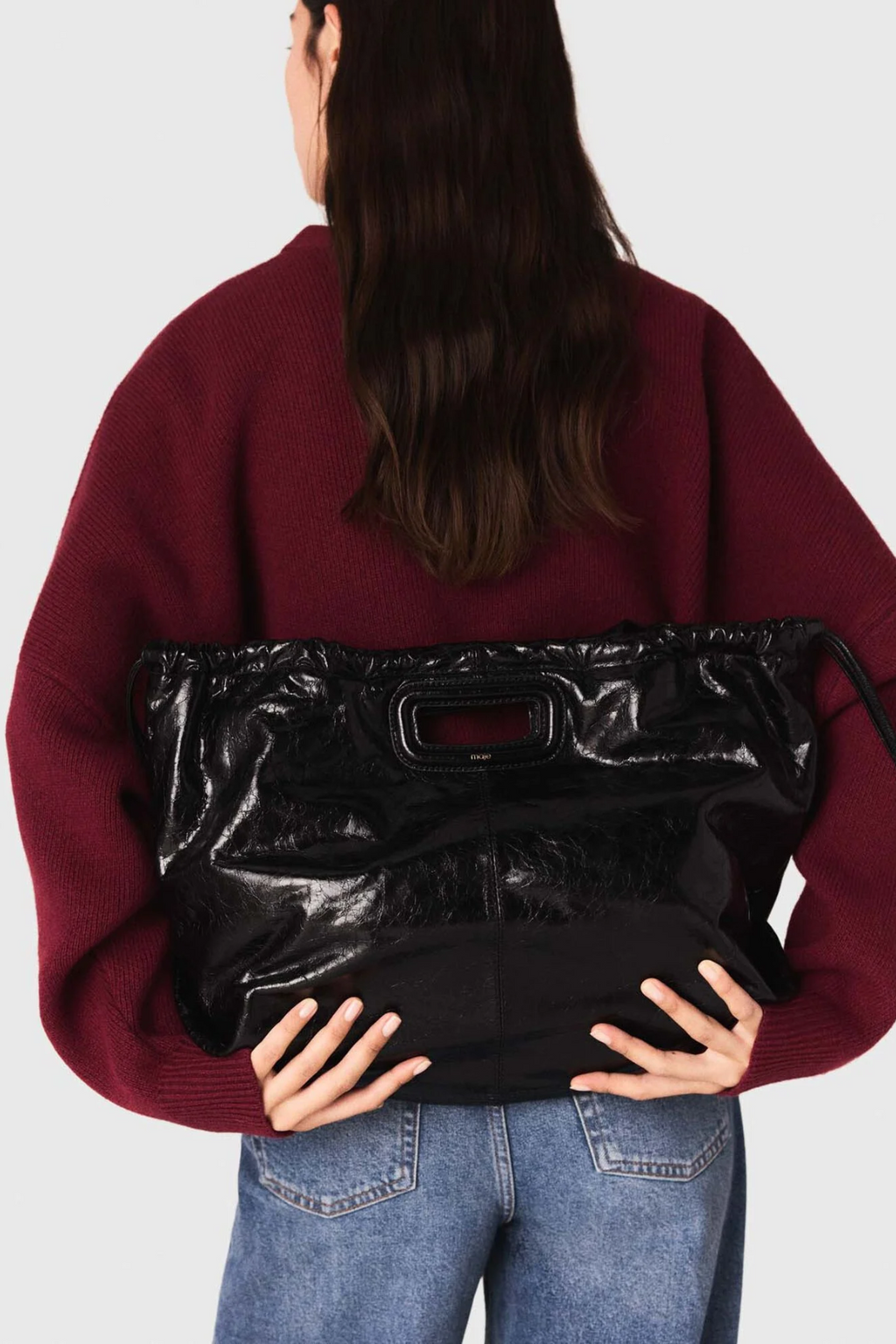 Sac M tote en cuir craquelé