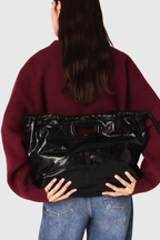 Sac M tote en cuir craquelé