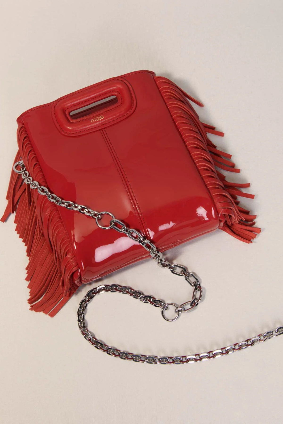 Sac M Mini en cuir verni