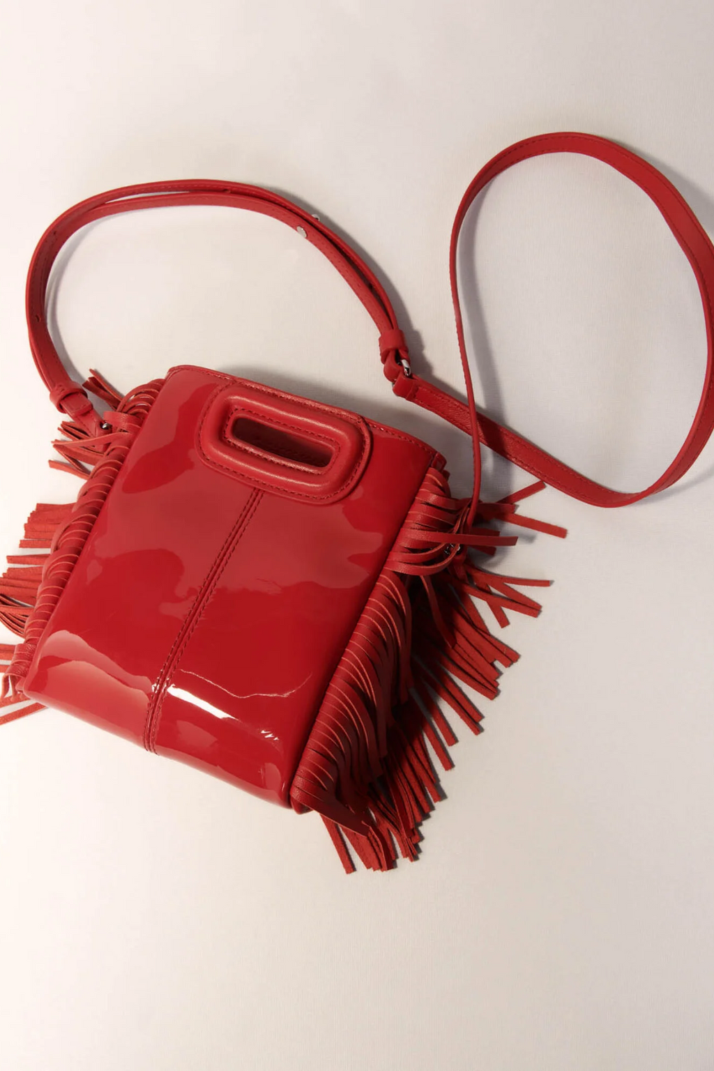 Sac M Mini en cuir verni