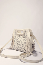 Sac M mini en cuir perforé