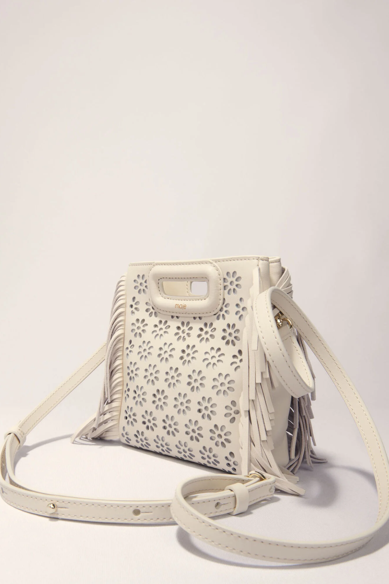 Sac M mini en cuir perforé
