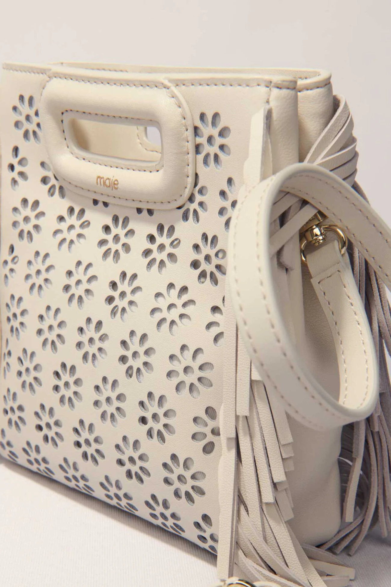Sac M mini en cuir perforé
