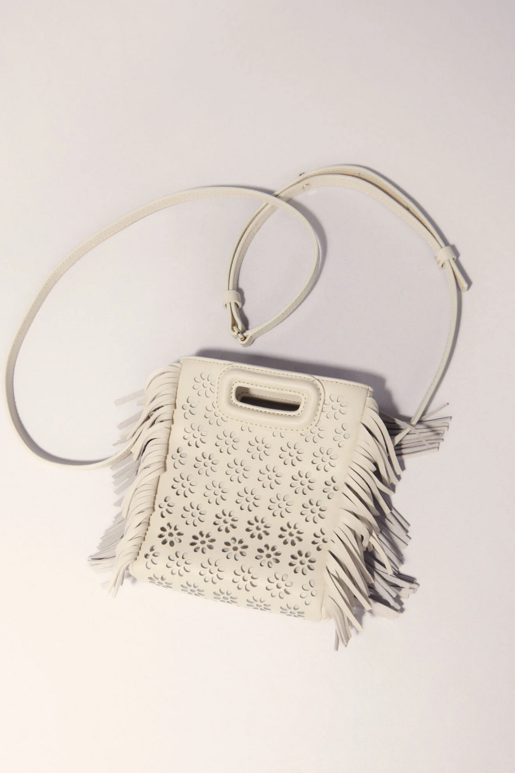 Sac M mini en cuir perforé