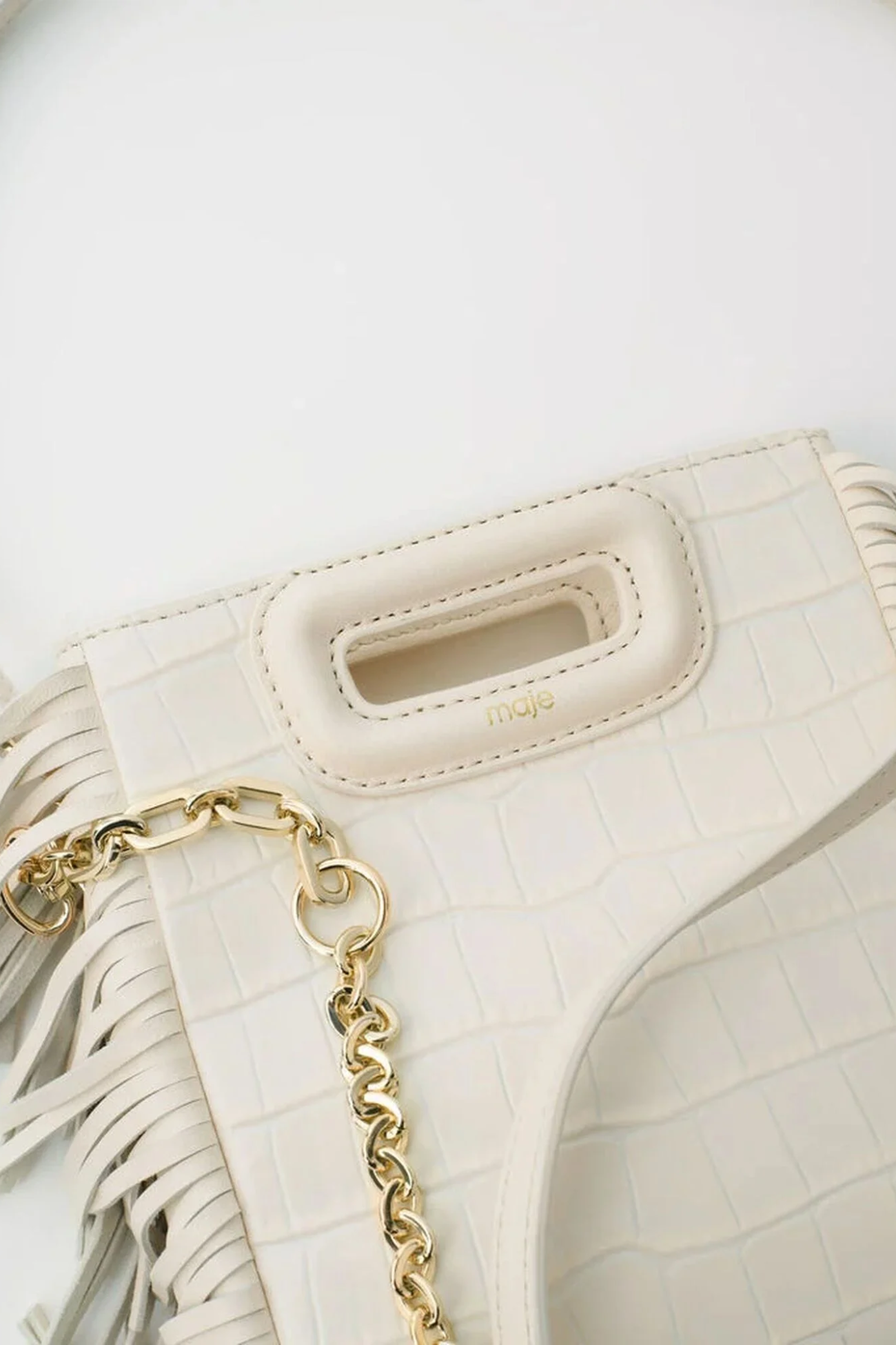Sac M Mini en cuir effet croco