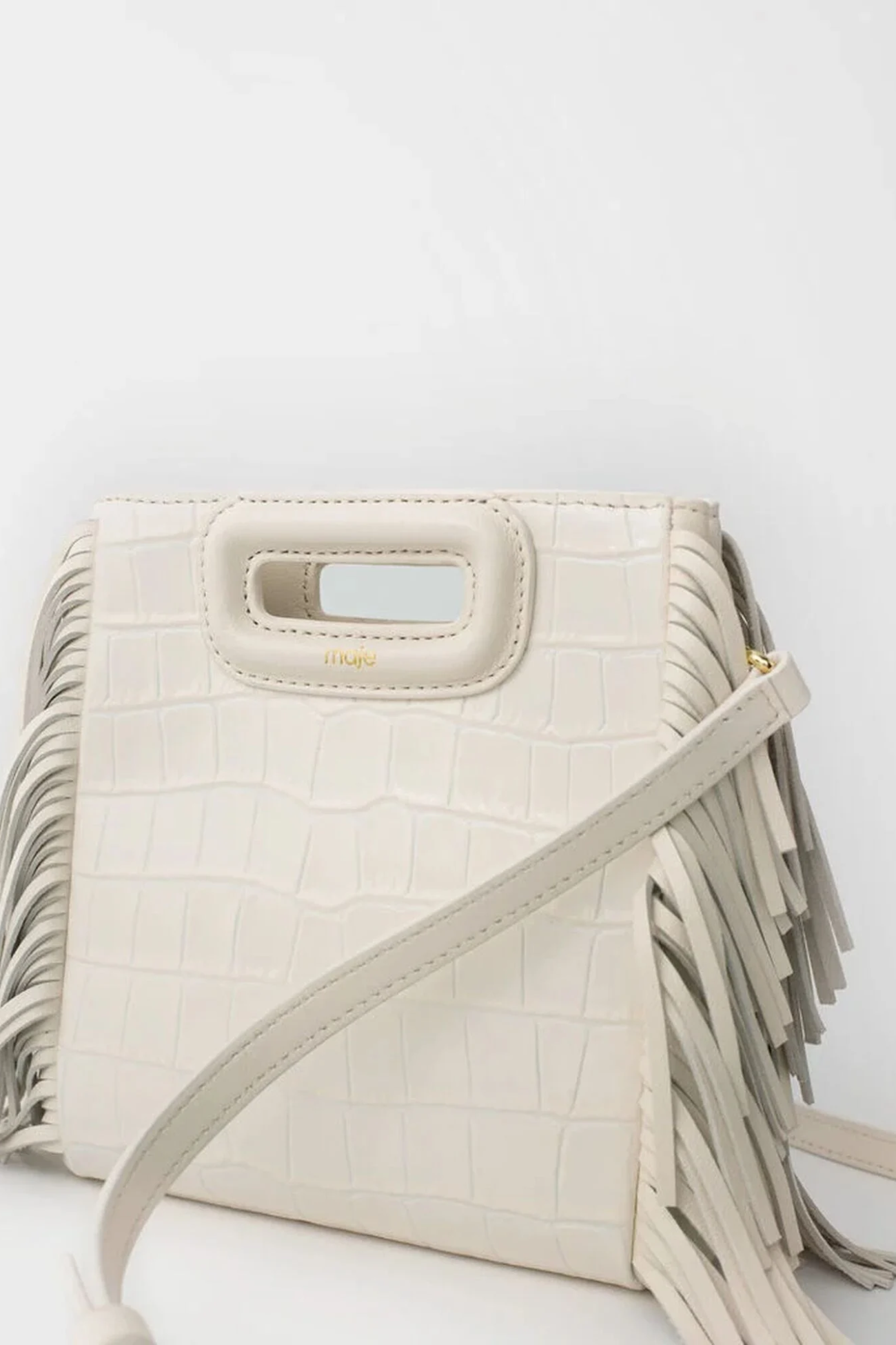 Sac M Mini en cuir effet croco