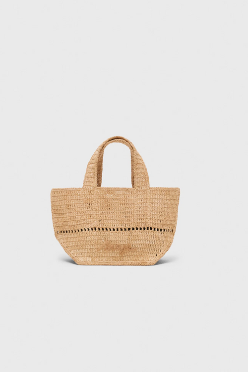 Mini cabas en raphia naturel