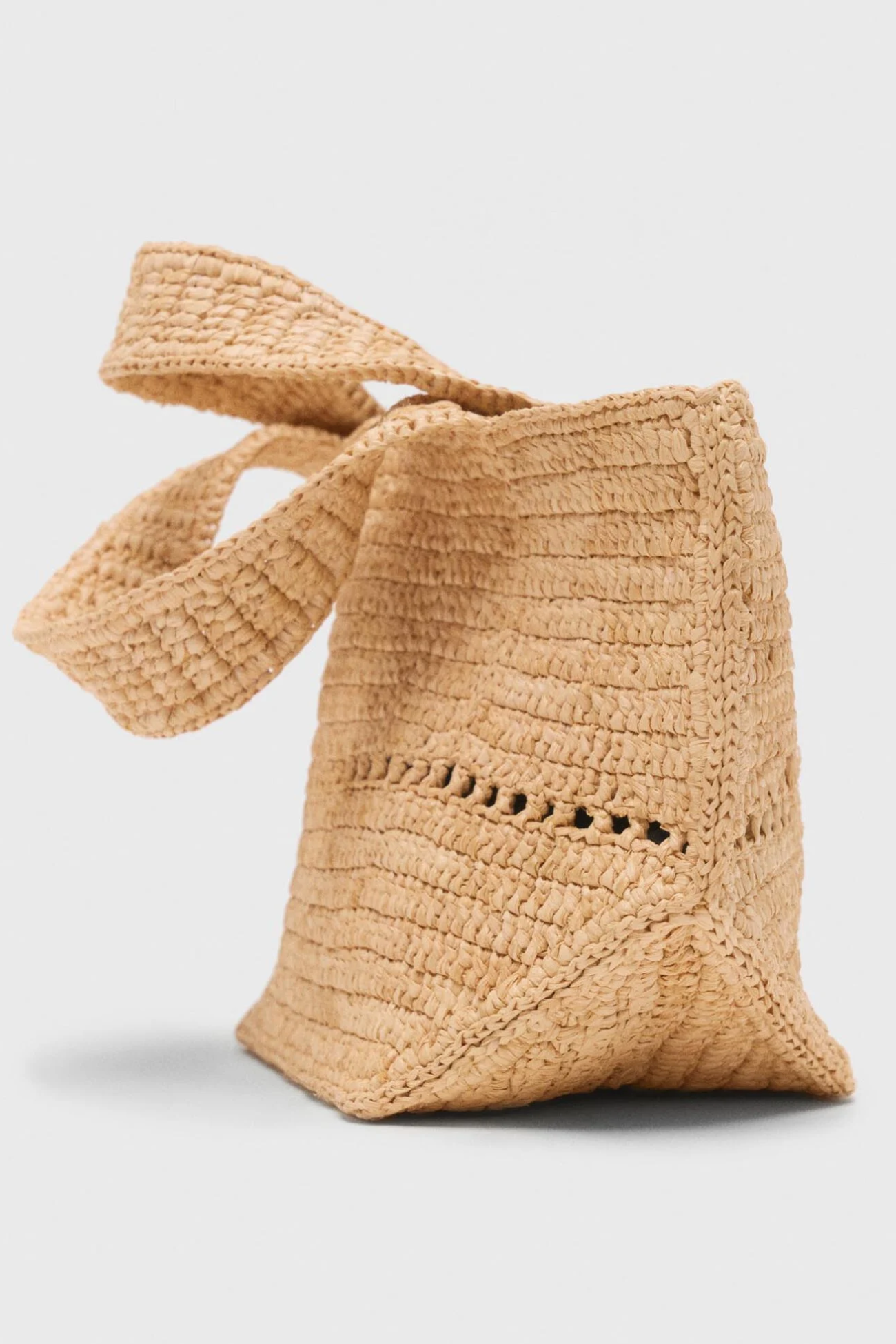 Mini cabas en raphia naturel