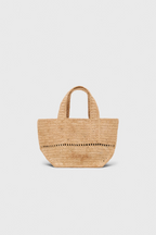 Mini cabas en raphia naturel