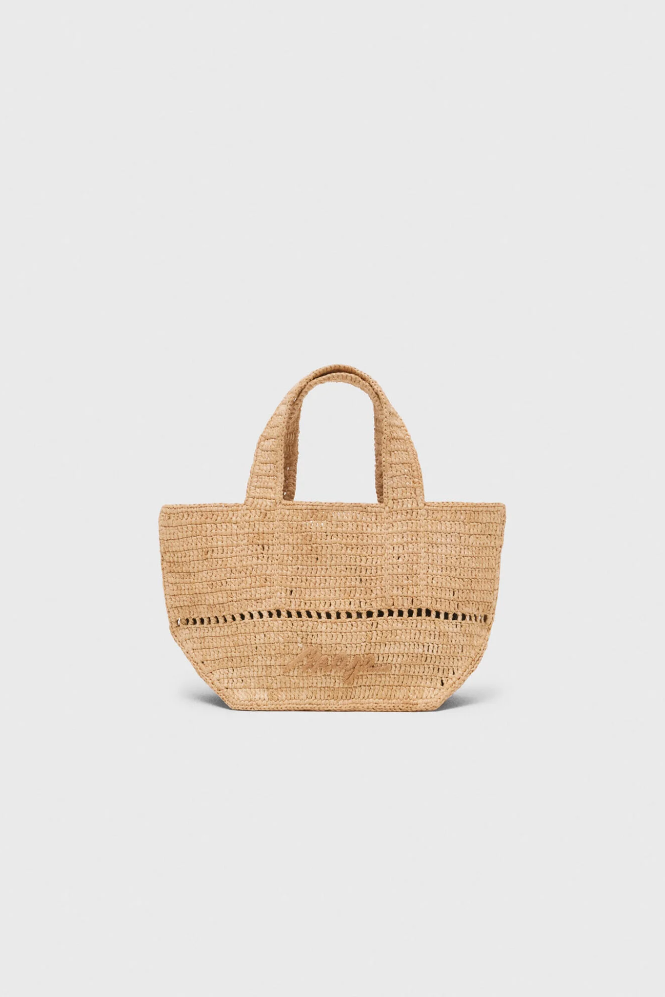 Mini cabas en raphia naturel
