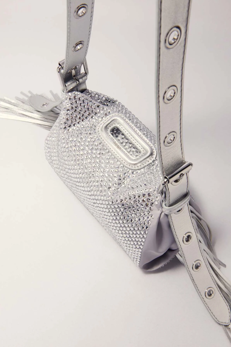 Sac Miss M Mini métal à strass