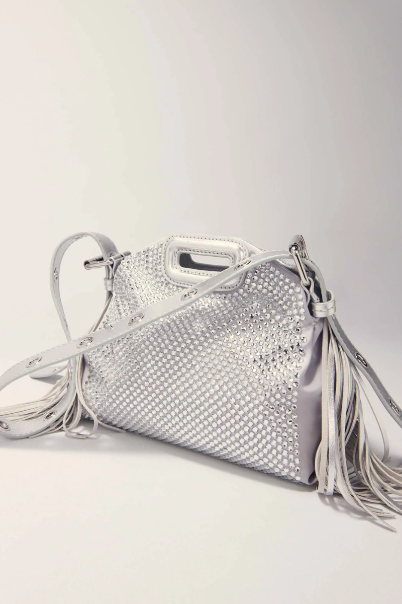 Sac Miss M Mini métal à strass