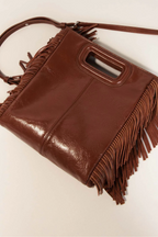 Sac M en cuir craquelé