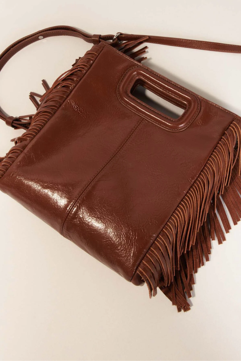 Sac M en cuir craquelé